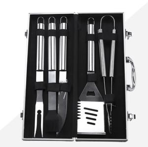 Wholesale BBQ Tool Set With Aluminum Box 5PCS For Wholesale Barbecue Outdoor Tool from china suppliers