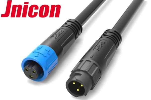 Bayonet 3 Pin Waterproof Cable Connector , Male Female Watertight Cable