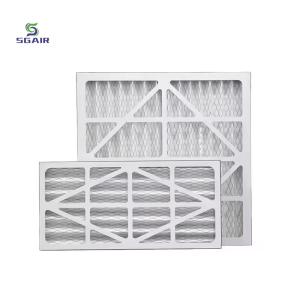 Wholesale White Cardboard Frame HVAC Pleated Air Filter Commercial For Air Conditioning from china suppliers