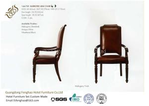 Wholesale Modern Barrister Hotel Dining Chairs Leather Solid Wood Waterproof With PE Foam Packed from china suppliers
