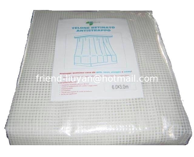 Super Quality Greenhouse Transparent Grid Tarpaulin Anti Raining Tarpaulin Warm Keep Tarpaulin Sheet 3*3mesh 135gsm