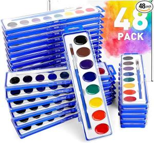Wholesale 8 Watercolor Acrylic Paint Set Washable Bright Colors Includes Paintbrush from china suppliers