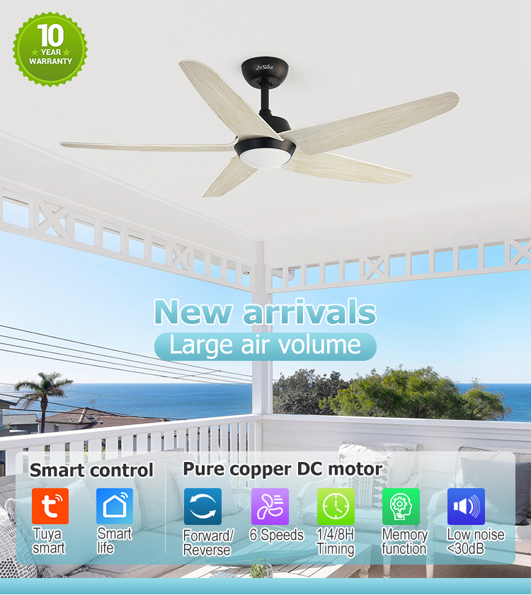 1stshine ODM OEM LED Light Ceiling Fan with REACH Certificate and Colorful ABS Blades