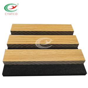 Wholesale Decorative Wood Veneer Acoustic Slat Wall Wear Resistant from china suppliers