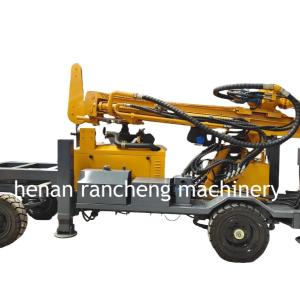 Wholesale Wheel Trailer Mounted Borehole 220m Deep Water Well Drilling Rig Machine from china suppliers