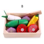 Cooking Props 5.5cm Wooden Role Play Food Magnetic Fruit Toys