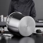 Hot Fashion Silver Heavy Duty Cooking Pot Cookware Pots Soup Pot Stainless Steel