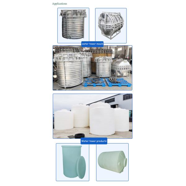 Large Plastic Roto Molded Water Tanks Black Color Horizontal Large Size