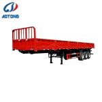Truck Trailer Three Axle 80 Ton Side Wall Drop Deck Fence Stake Cargo Semi