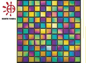 Wholesale HTY - TRB -300 300*300 Factory Rainbow Multi Colors Plating Ceramic Glass Mosaic Tile from china suppliers