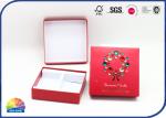 Acrylic Diamond Decorated Paper Gift Box Gold Stamping CMYK For Christmas Day