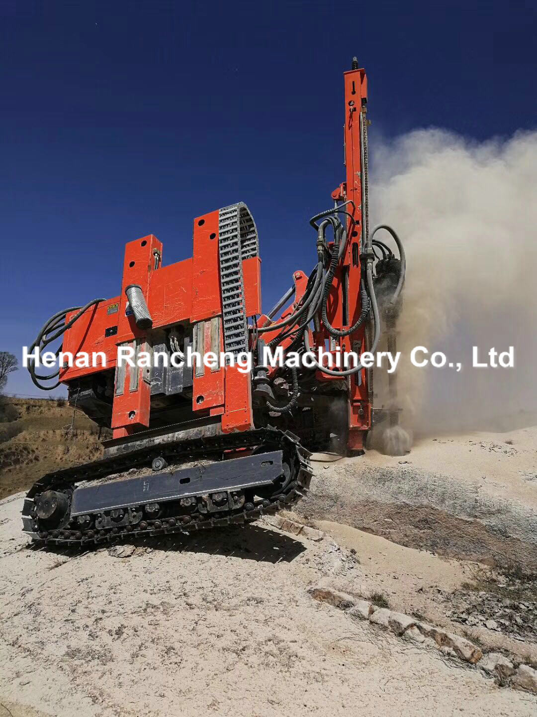 20 - 100m Drilling Depth Hydraulic Crawler Pile Driver Machine 115HP Diesel Engine