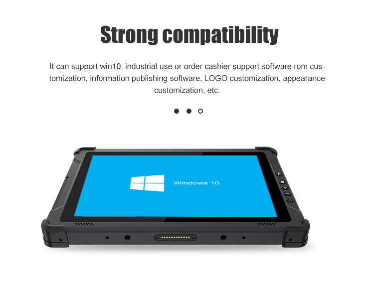 I5 I7 10 Inch Win 10 Rugged Tablet PC with 7.4V/5000mAh Capacity and Rear 8.0MP Camera