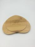 Dual USB Bamboo Heart Shape 10W fast Charging Portable Wireless Charger 9V 2-3A