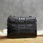 Authentic Crocodile Skin Women Small Flap Purse Genuine Alligator Leather Lady