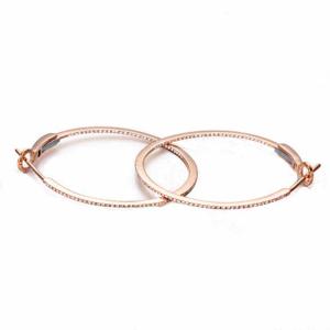 Wholesale Hot Sale 18K Rose Gold Pave Diamonds Hoop Earring for women Gift (GDE015) from china suppliers