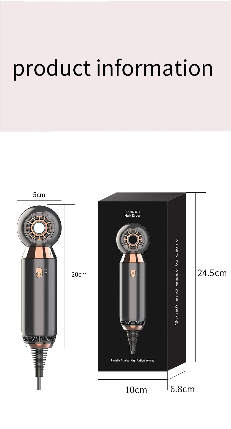 One Step 60Hz Portable Travel Hair Dryer For Outdoors