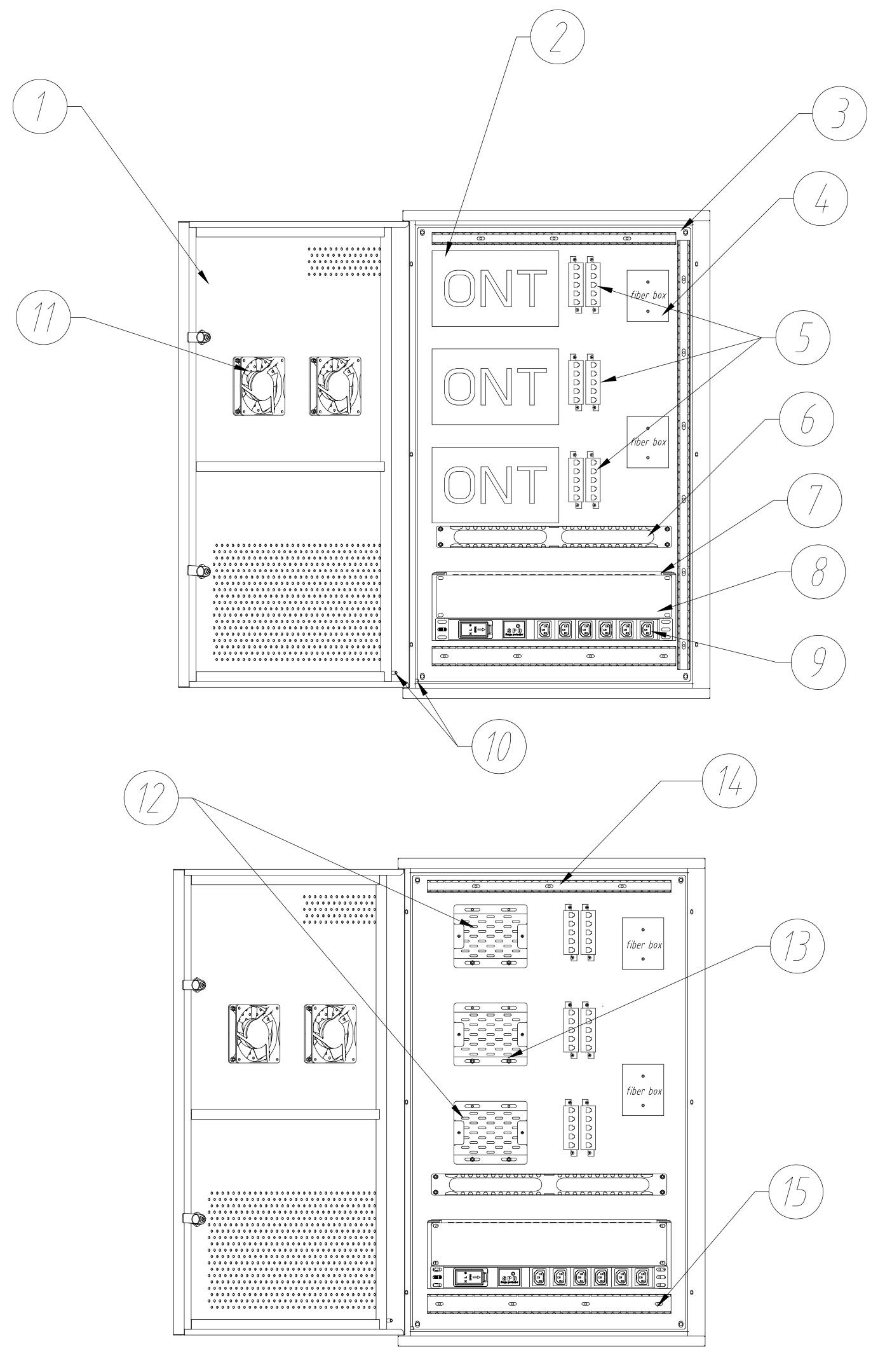 LVJB Enclosure 570mm*1000mm*165mm Built-in Design SPCC Network Rack Cabinet