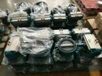 AT double acting pneumatic actuators RAL5021 colour quarter-turn pneumatic