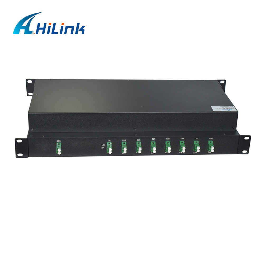 1U Rack Mount 16CH DWDM MUX DEMUX CH21-CH36 Single Fiber LC/APC