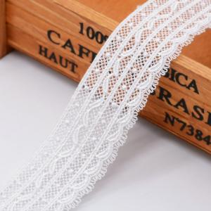 Wholesale KJ20057 White Fancy Crafts 3.2cm Embroidery Lace Trim from china suppliers