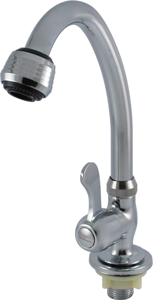 360 Degree Rotating Kitchen Faucet With Zinc-Alloy Construction And Chrome Finish