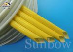 Fray resistant Saturated Silicone Fiberglass Sleeving , heat proof cable sleeve
