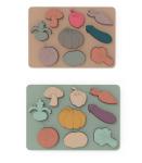 Vegetables Shape Montessori Jigsaws Puzzle Food Grade Silicone Material