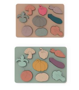 Wholesale Vegetables Shape Montessori Jigsaws Puzzle Food Grade Silicone Material from china suppliers