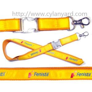 Wholesale Luxury satin overlay lanyards with metal release buckle, from china suppliers