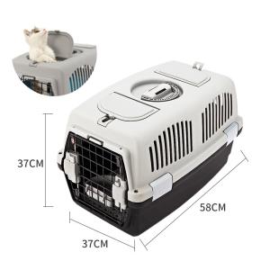 Wholesale Flight Transport Plastic Dog Travel Crate Small Middle Animal Carrier 37*37*58cm from china suppliers
