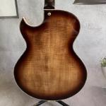 Custom Vintage Burst Byrdland Jazz Electric Guitar Flamed Maple Top with Gold