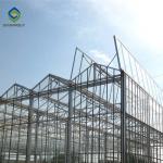 Fruits 0.4KN/M2 4m Height Commercial Glass Greenhouse