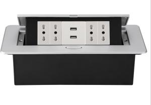 Wholesale 240V Office Furniture Tabletop Switch Socket / Pop Up Desk Power Outlet For Conference Table from china suppliers