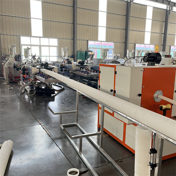 Single Wall Corrugated Pipe Production Machine , PA PE PP PVC Pipe Machinery