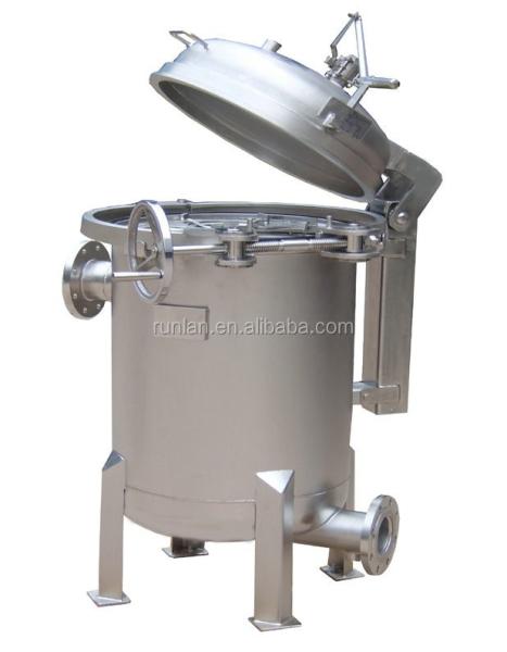 Hydraulic Oil Filtration Machine Industrial Stainless Steel Movable Bag Filter