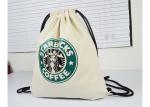 Small Sports Backpacks Reusable Promotional Waterproof Logo Printed Cotton