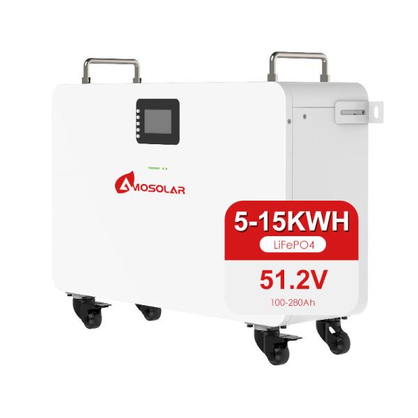 Amosolar Move LFP 12v 48v 51.2v 200ah 280Ah 100Ah 10Kwh Solar Battery for Solar