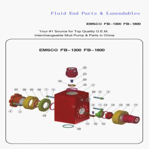 Wholesale EMSCO FB1300 Fluid End Parts Drilling Rig Mud Pump Parts from china suppliers