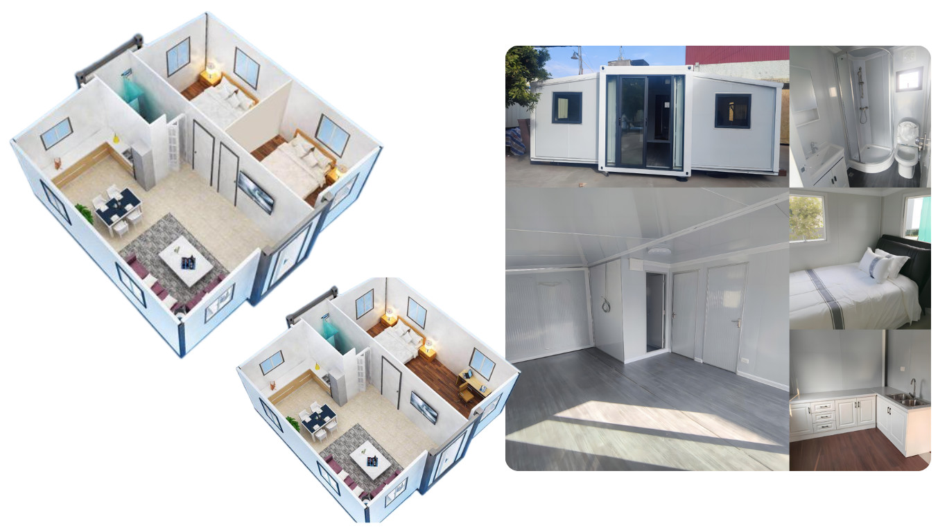 Prefabricated Expandable Container House 40ft Steel Luxury Villa Home
