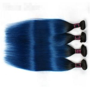 Wholesale Straight Peruvian Dark Roots Blue Ombre Human Hair Extensions Colorful Hair from china suppliers