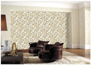 Wholesale Soundproof 1.06 Meter Wallpaper For Walls Decor , Textured Damask Wallpaper from china suppliers