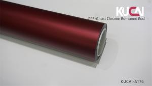 Wholesale 7.5Mil Thick Matte PPF Film Roll Ghost Chrome Romanee Red Colored from china suppliers