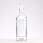 750ml Vodka Glass Bottle with Lid Finish and Customized Logo in Flint Glass