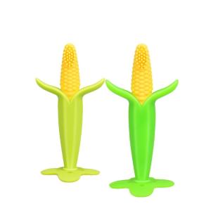 Wholesale Corn Shape Unisex Silicone Baby Teether Teething Infant Toothbrush Teether from china suppliers