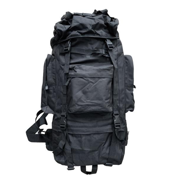 Waterproof 65L Black Training Backpack for Outdoor Hiking Camping Comfortable