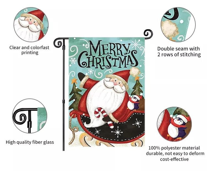 Sublimation Decorative Garden Flags 100d Polyester Digital Printing
