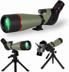 Wholesale BAK4 Prism Sniper Spotting Scope 20-60X80 HD For Birding Spotting Wildlife from china suppliers