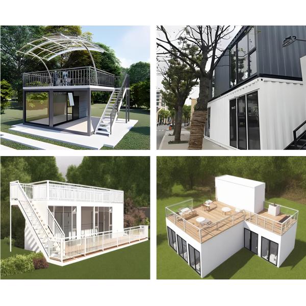 Leisure Garden Style Modular House Color And Staircase Style Customized
