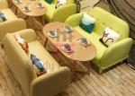 Macarons Colorful Restaurant Booths For Home , Japanese Style Fabric Booth Bench